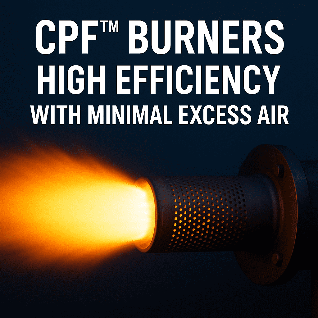 مشعل‌های CPF™؛ کارایی بالا با کمترین هوای اضافی